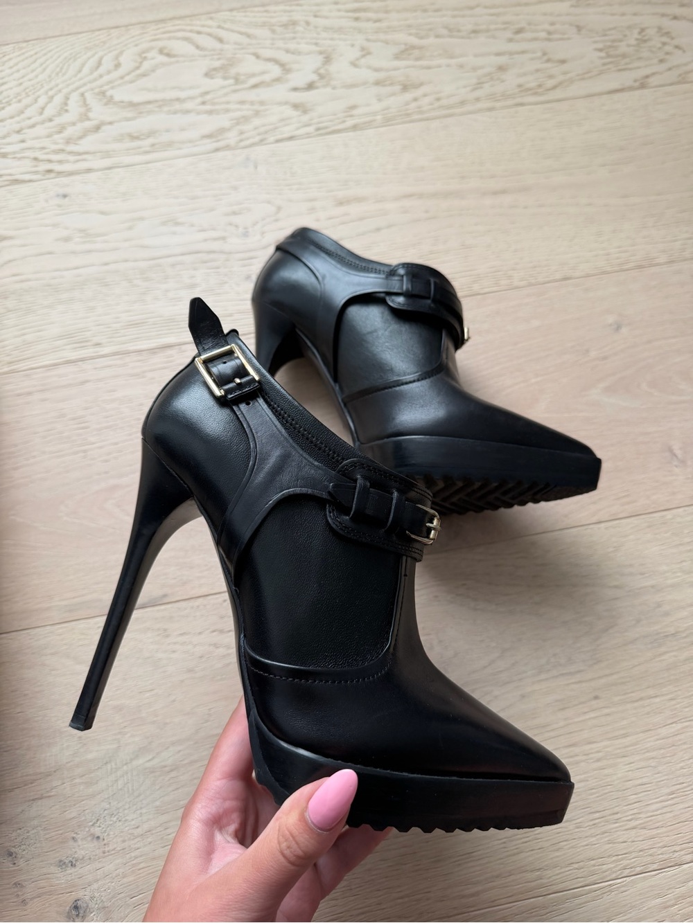 Burberry Bridle Leather 125 Platform Boots